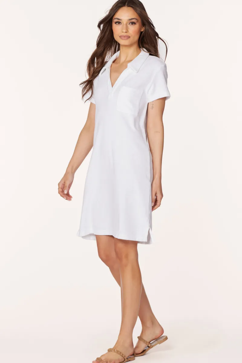 Dresses*bobi Los Angeles COLLARED DRESS WHITE