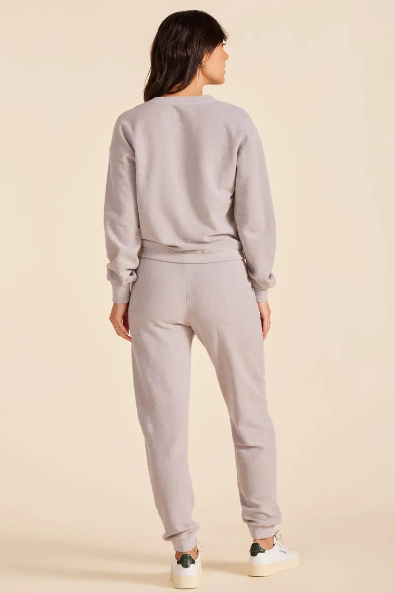 Bottoms*bobi Los Angeles JOGGER PANTS WITH PATCH POCKETS PEBBLE