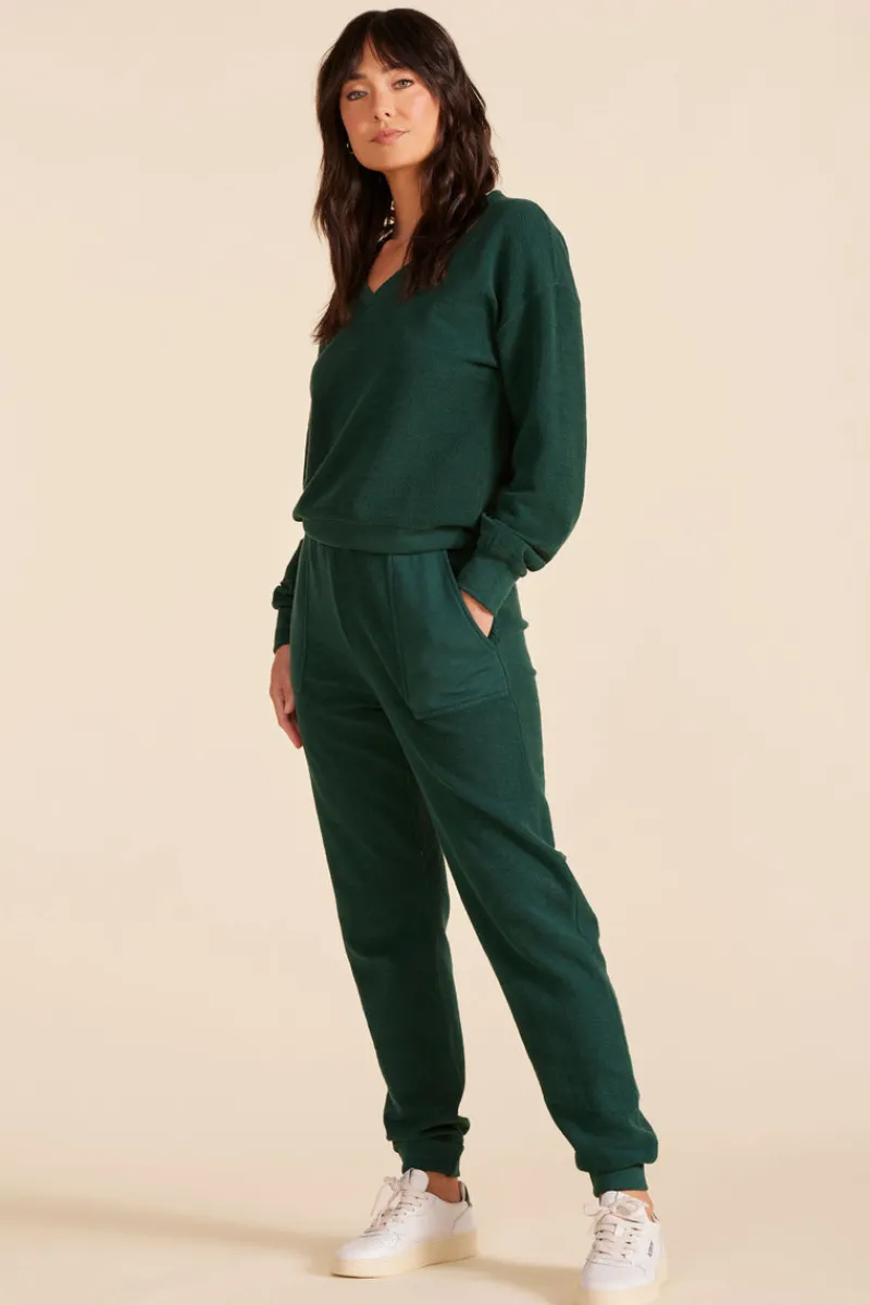 Bottoms*bobi Los Angeles JOGGER PANTS WITH PATCH POCKETS PINES