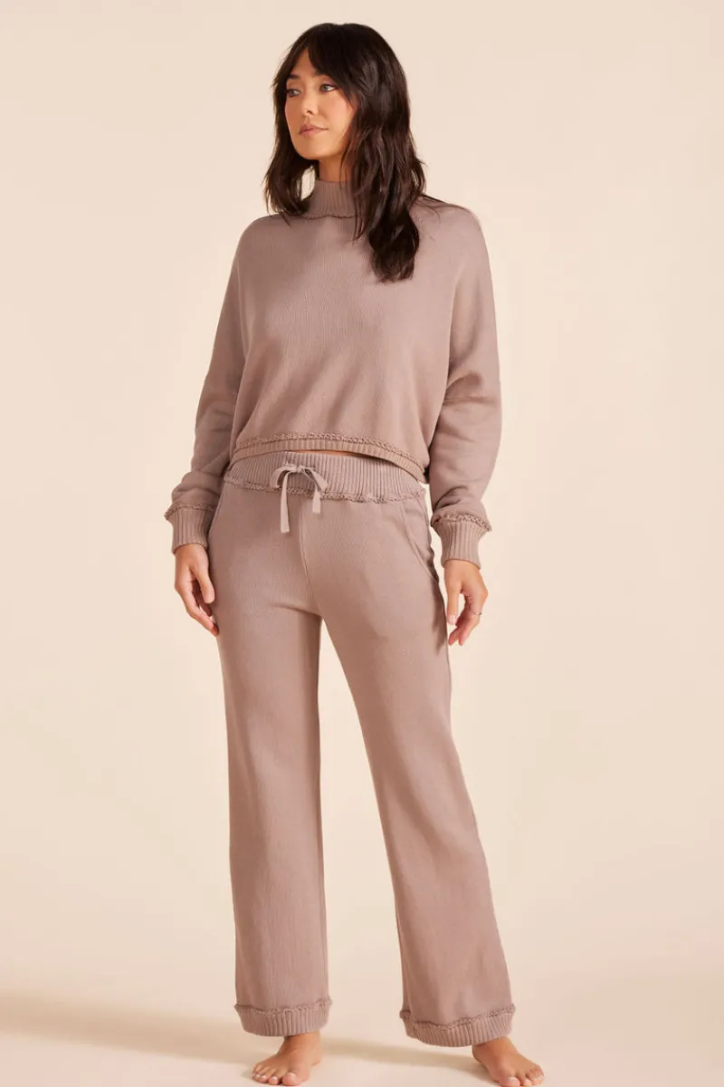 Bottoms*bobi Los Angeles MIXED WIDE LEG CARGO PANT MUSHROOM