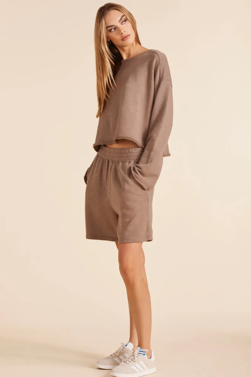 Sweaters|Tops*bobi Los Angeles PULLOVER SWEATSHIRT HAZELNUT