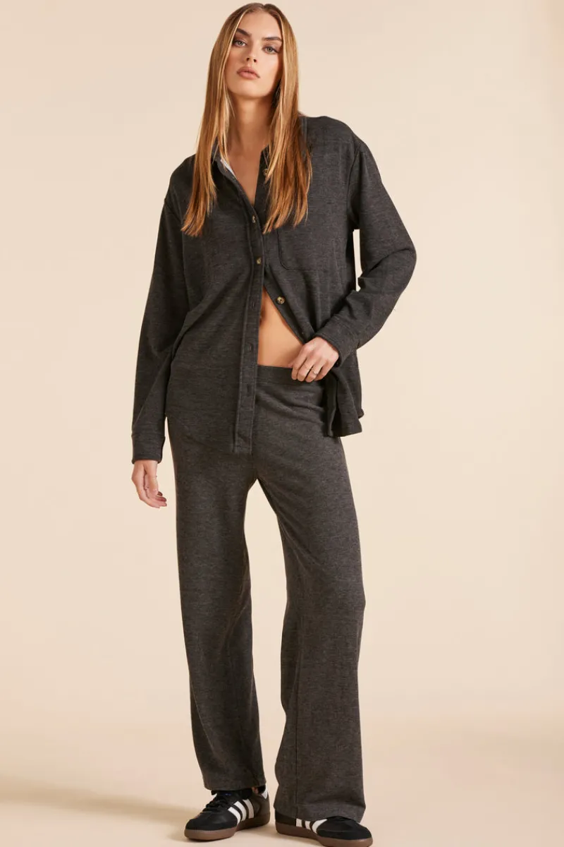 Outerwear|Tops*bobi Los Angeles SHACKET WITH POCKET BLACK