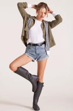 Outerwear*bobi Los Angeles SWING JACKET WITH POCKETS PESTO