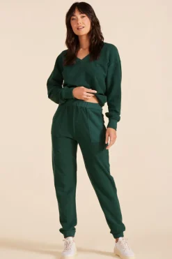 Sweaters|Tops*bobi Los Angeles V-NECK BALLOON SLEEVE SWEATSHIRT PINES