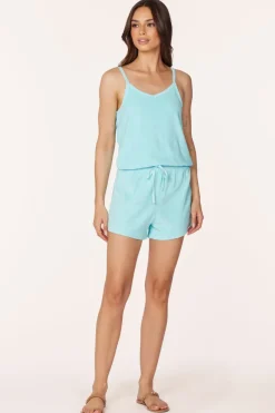 Tanks*bobi Los Angeles V-NECK CAMI BLU BEACH