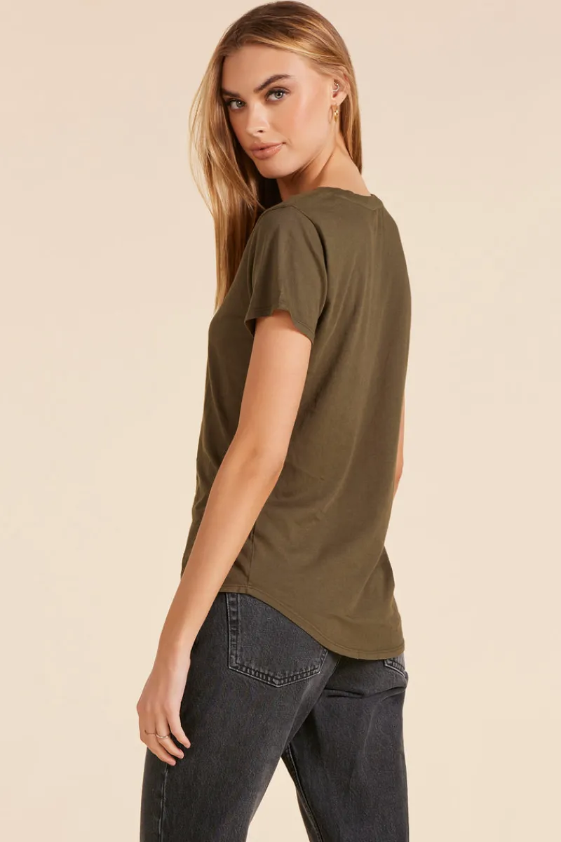 Tops*bobi Los Angeles V-NECK JERSEY TEE TROOPS